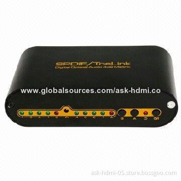 SPDIF/Toslink Digital Audio True 4x2 Matrix, Support signal Re-timing